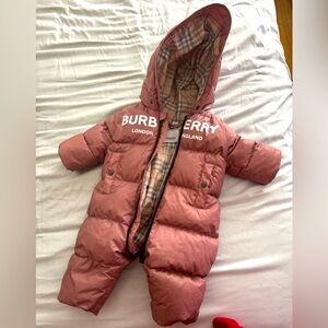 Burberry Snow Suit
3 month light pink
